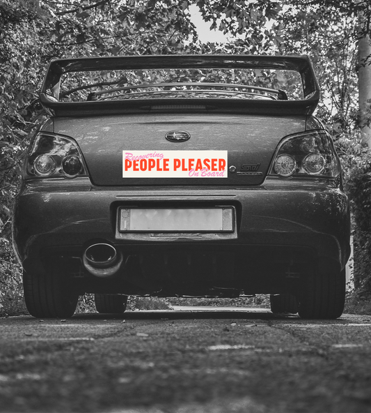 Recovering People Pleaser On Board Bumper Sticker