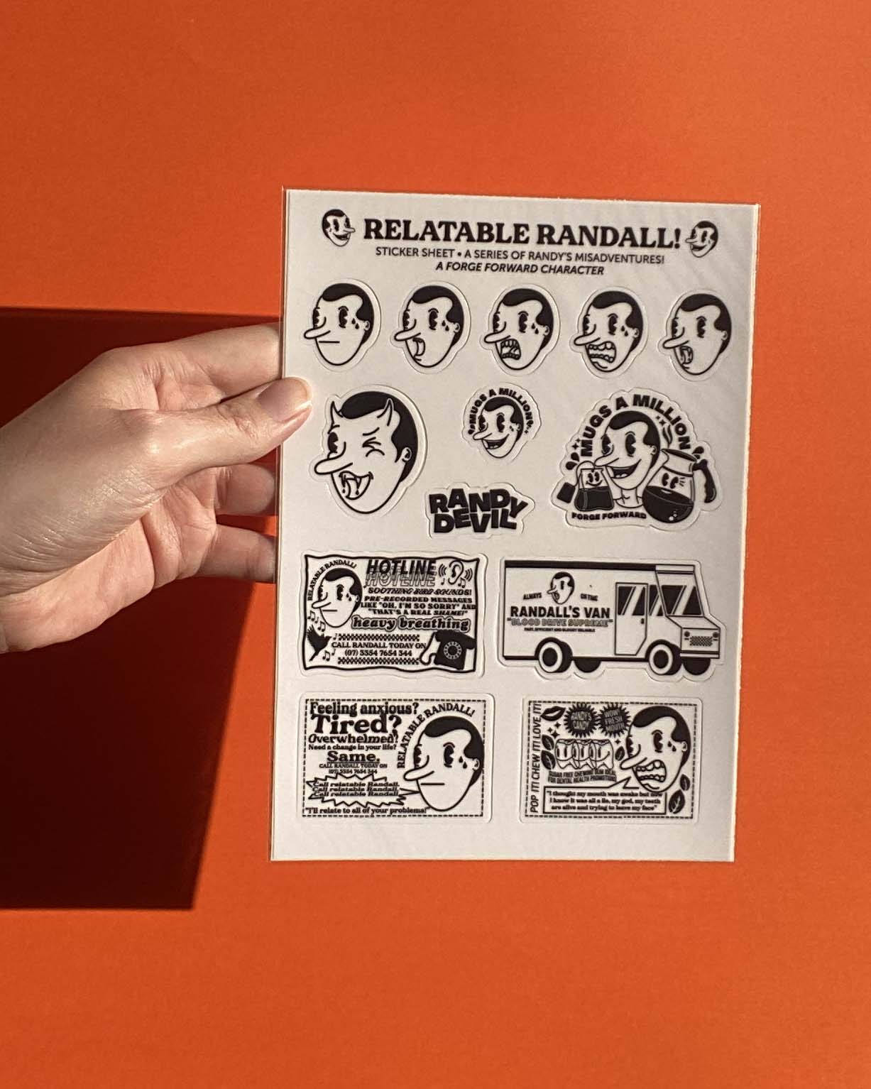 Relatable Randall | A5 Sticker Sheet