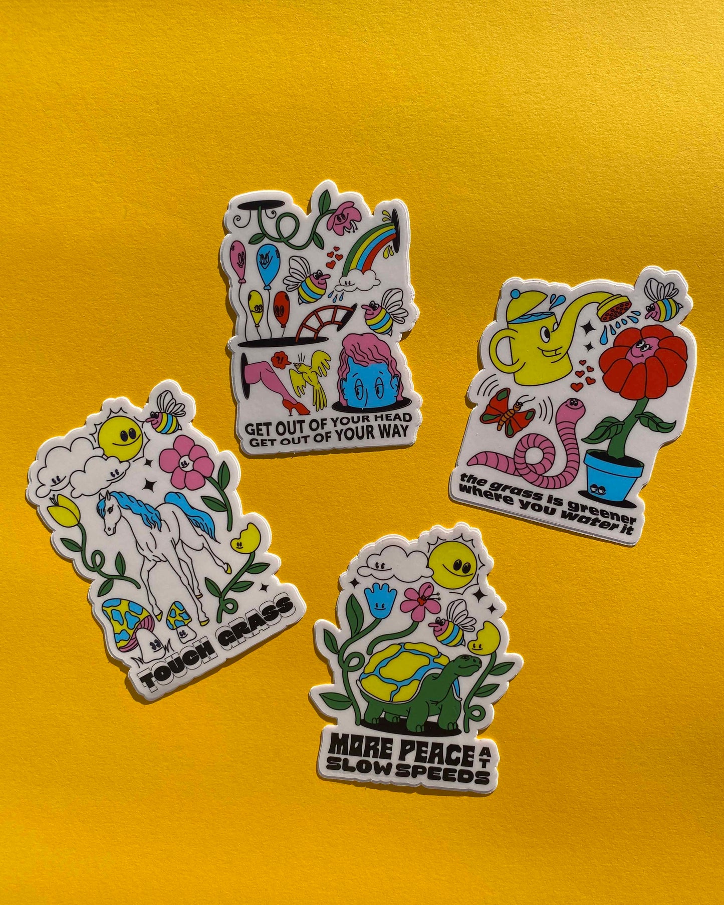 Nature Friends | 4 Large Matte Vinyl Stickers