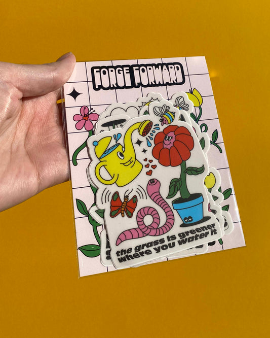 Nature Friends | 4 Large Matte Vinyl Stickers