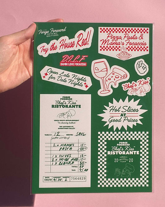 Forge Forward: "Ristorante" Fake Ad Art Print