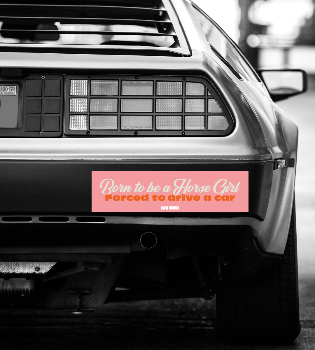 Born to be a Horsegirl, Forced to Drive a Car Bumper Sticker