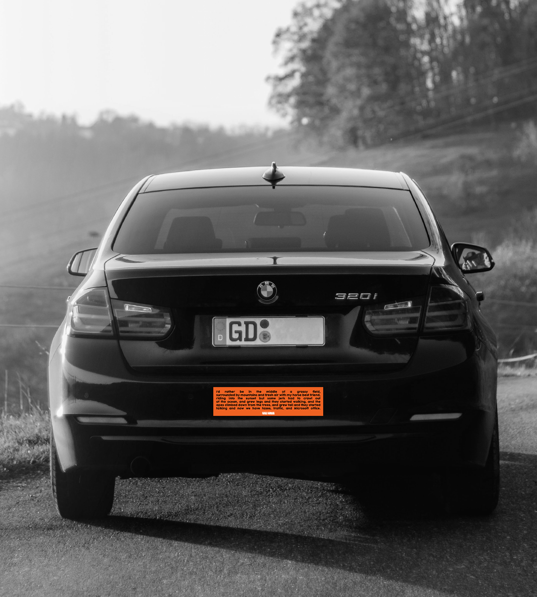 I'd Rather Be With My Horse Bumper Sticker