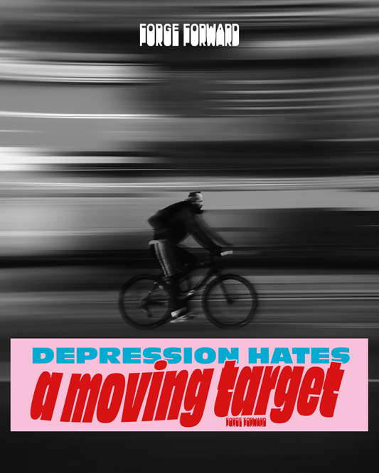 Depression Hates A Moving Target Bumper Sticker