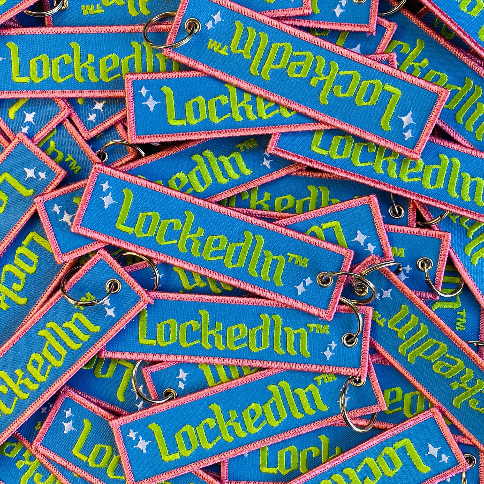 LockedIn | Embroidered Key Chain