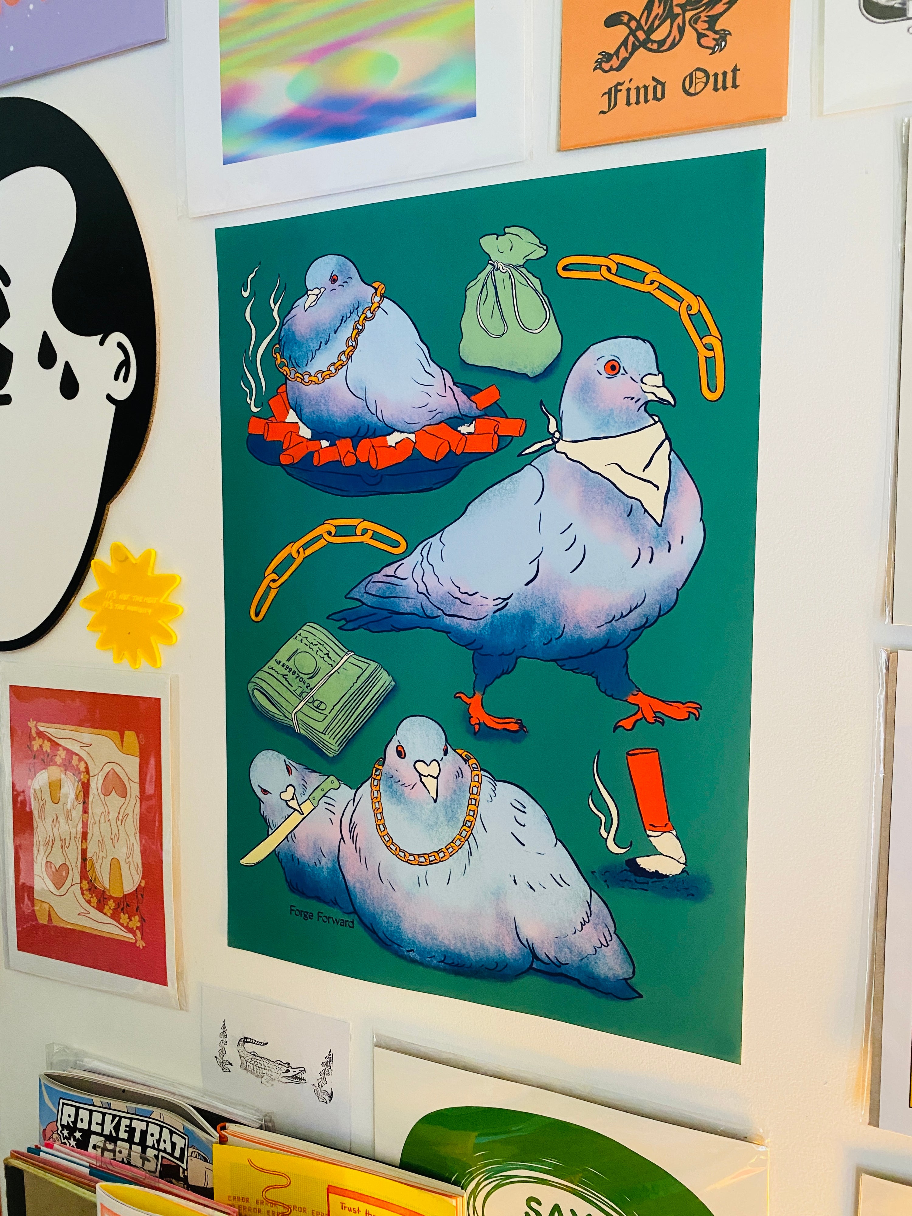 Forge Forward: "Pigeon Gang" Art Print