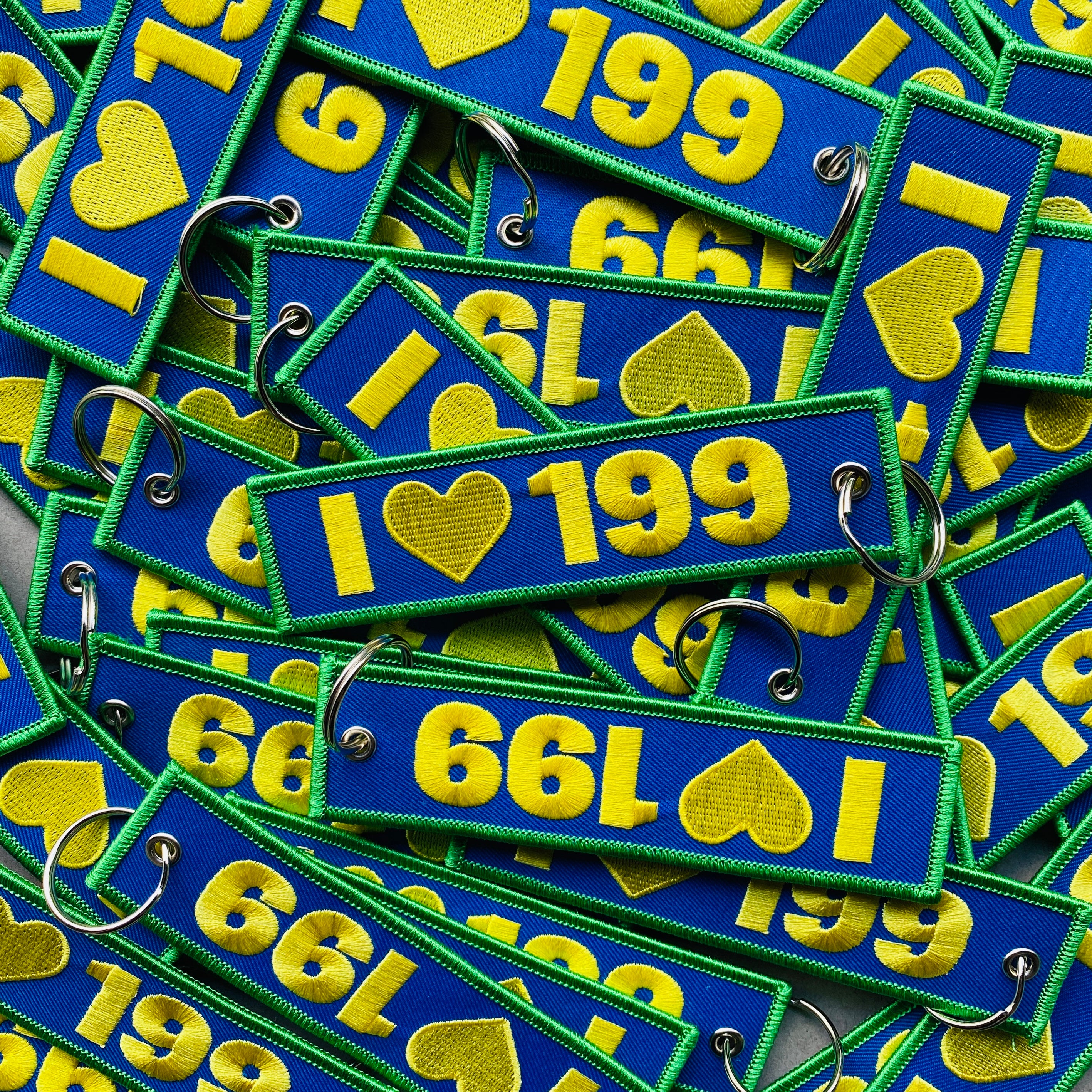 I <3 199 | Embroidered Key Chain