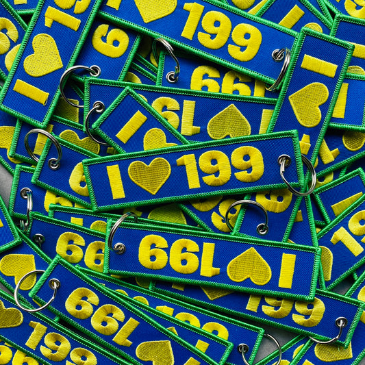 I <3 199 | Embroidered Key Chain