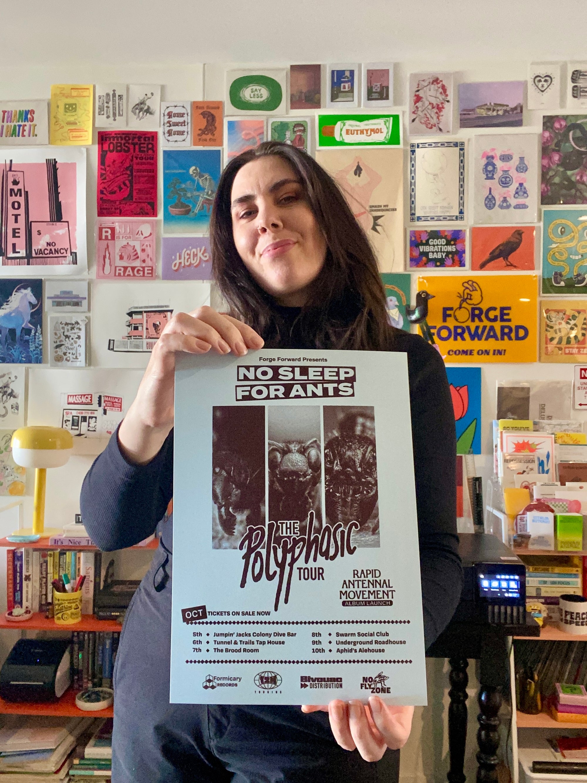 Forge Forward: "No Sleep for Ants" Fake Band Art Print