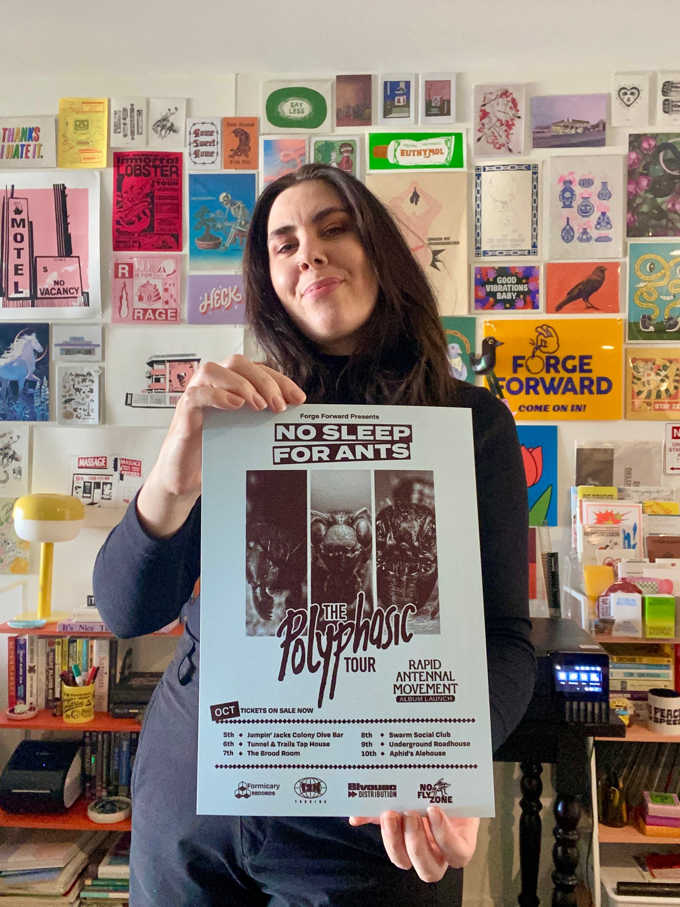 Forge Forward: "No Sleep for Ants" Fake Band Art Print
