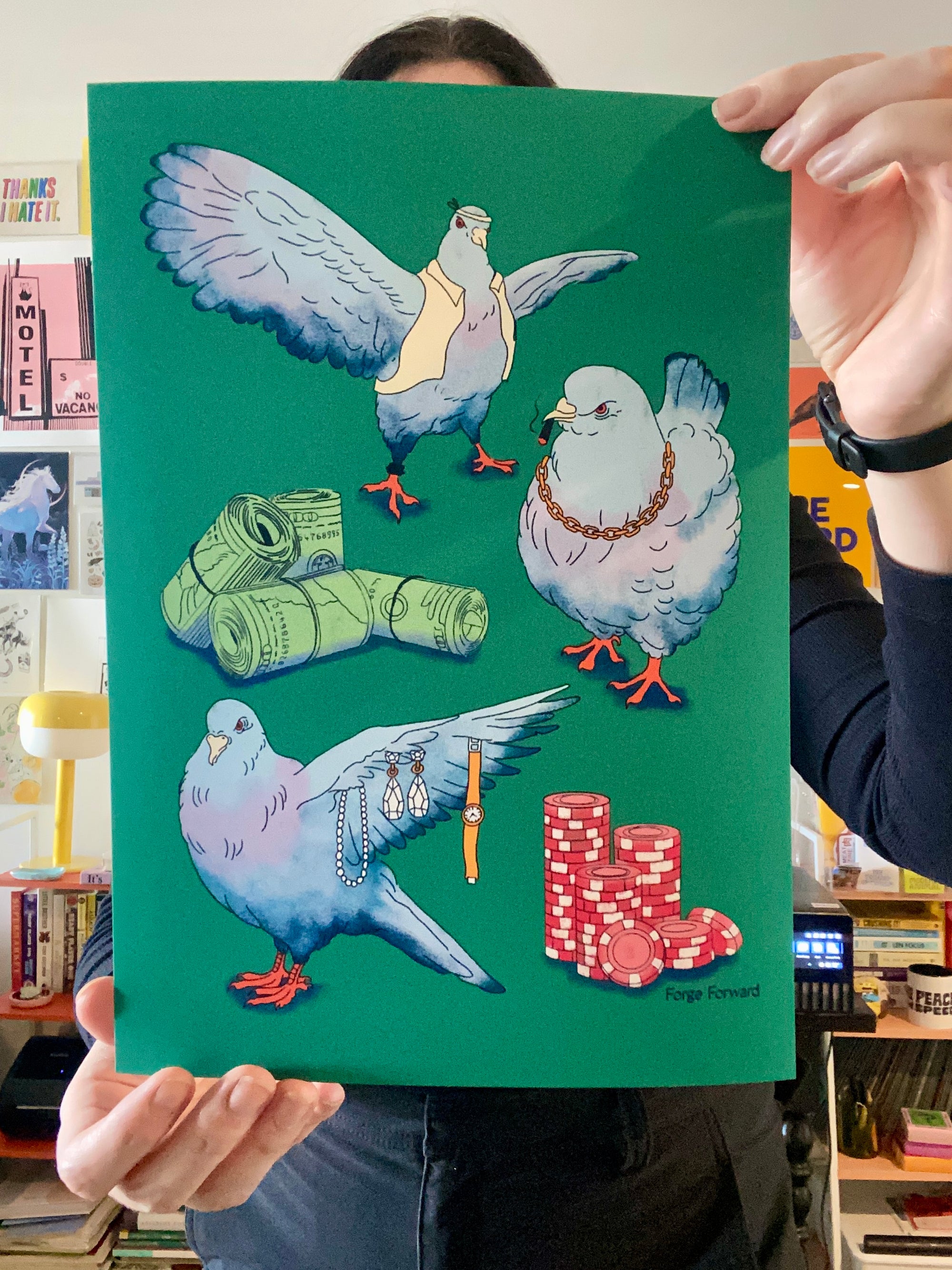 Forge Forward: "Pigeon Gang" Set of Two Art Prints