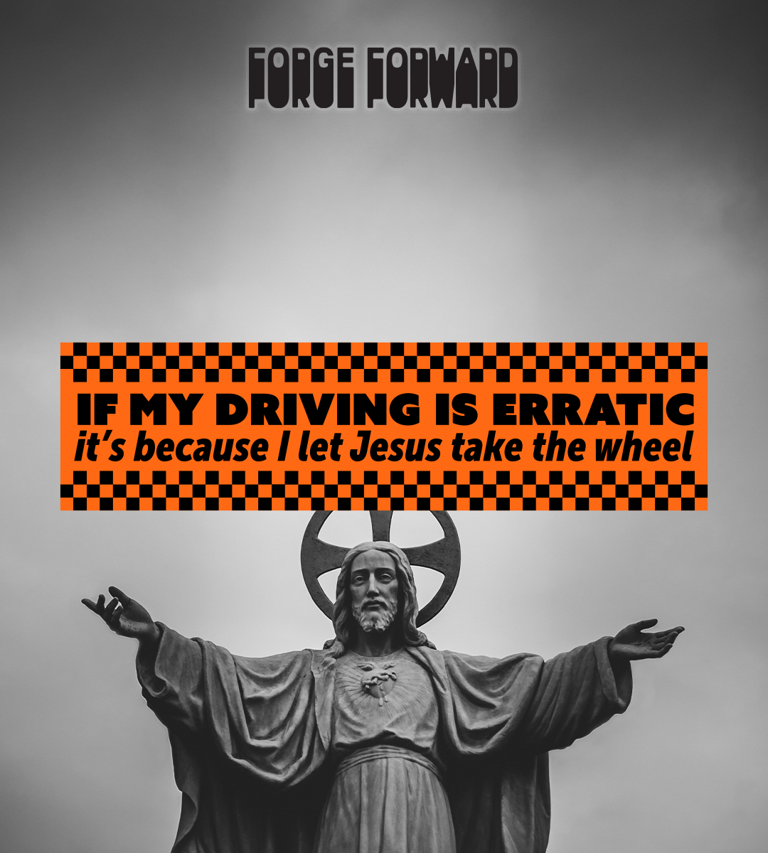 Jesus Take The Wheel Bumper Sticker