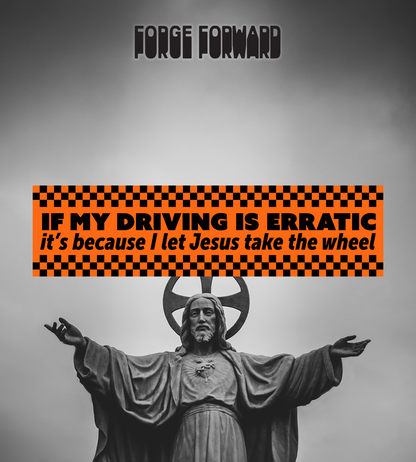 Jesus Take The Wheel Bumper Sticker