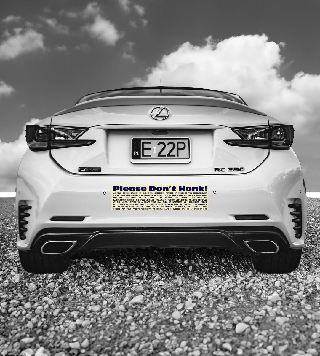 Please Don't Honk Bumper Sticker