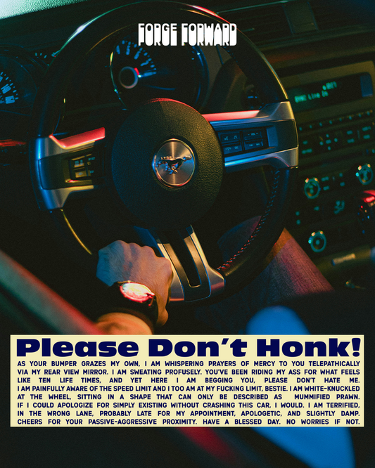 Please Don't Honk Bumper Sticker