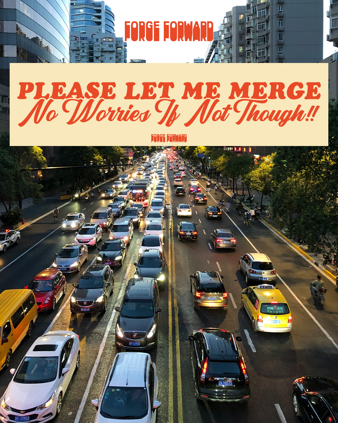 Please Let Me Merge Bumper Sticker