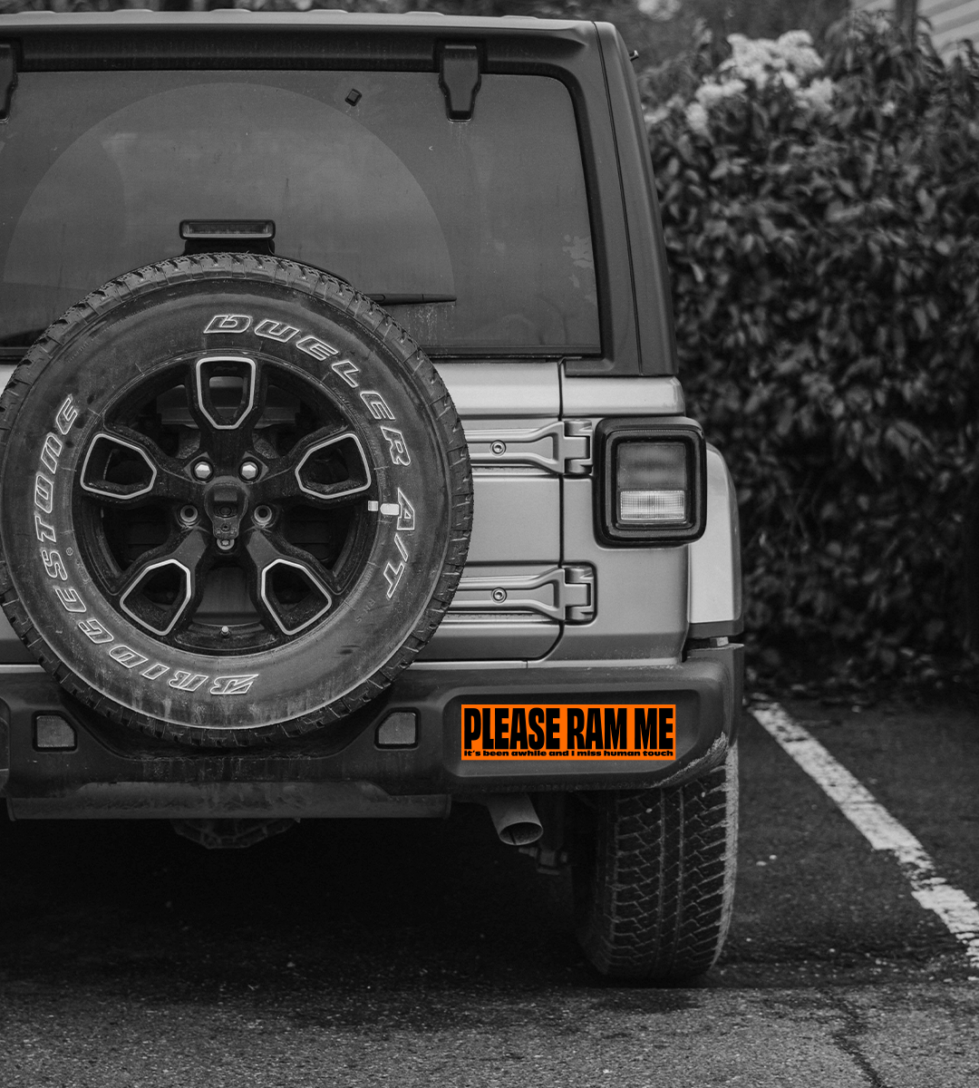 PLEASE RAM ME Bumper Sticker