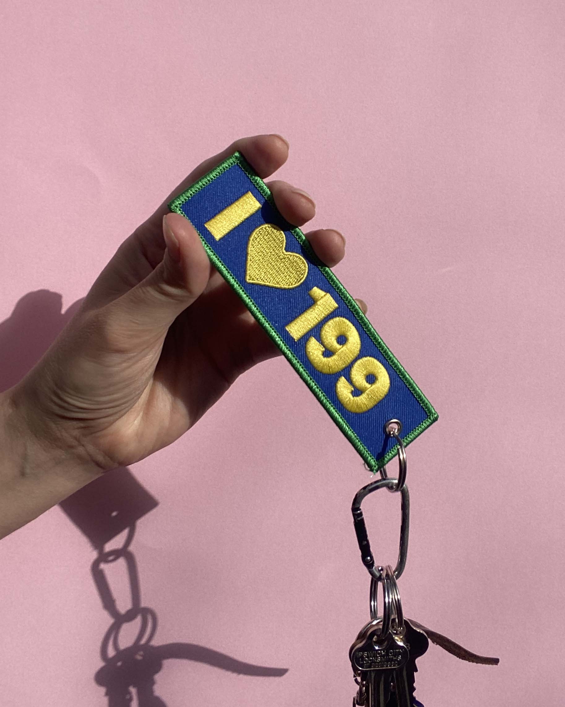 I <3 199 | Embroidered Key Chain