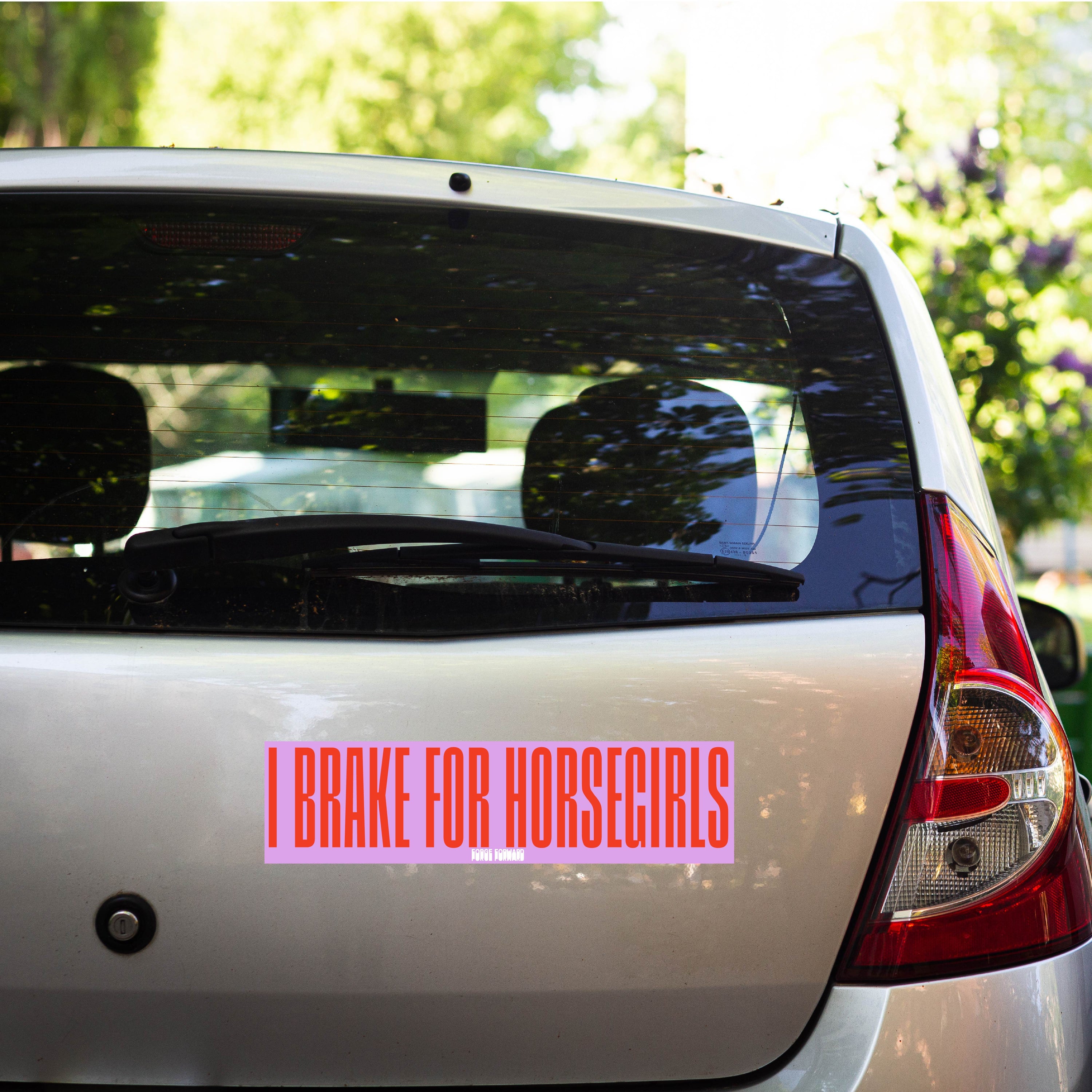 I BRAKE FOR HORSEGIRLS Bumper Sticker