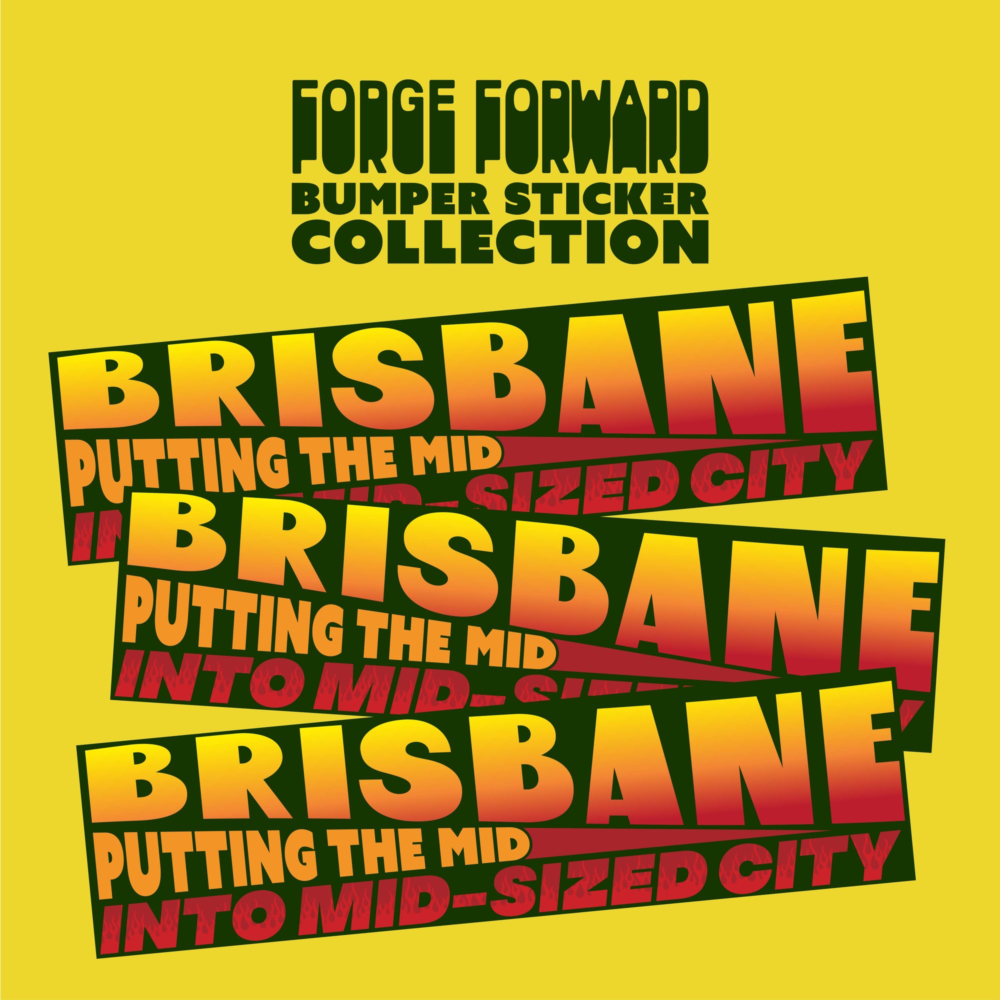 Brisbane Mid Sized City Bumper Sticker