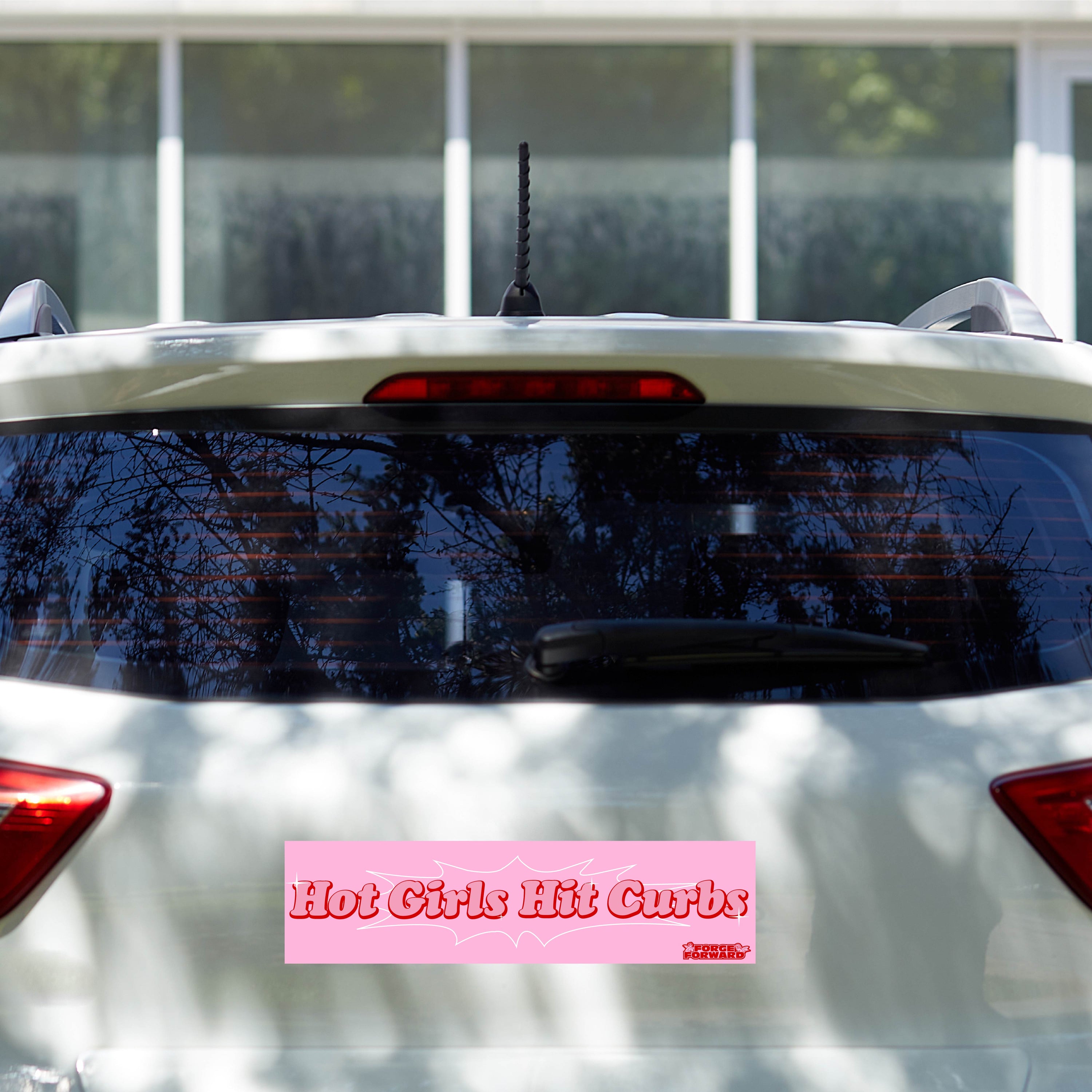 Hot Girls Hit Curbs Bumper Sticker