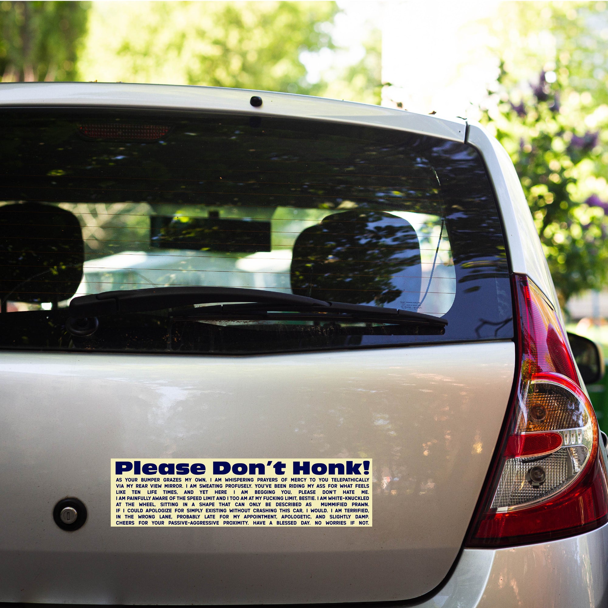 Please Don't Honk Bumper Sticker
