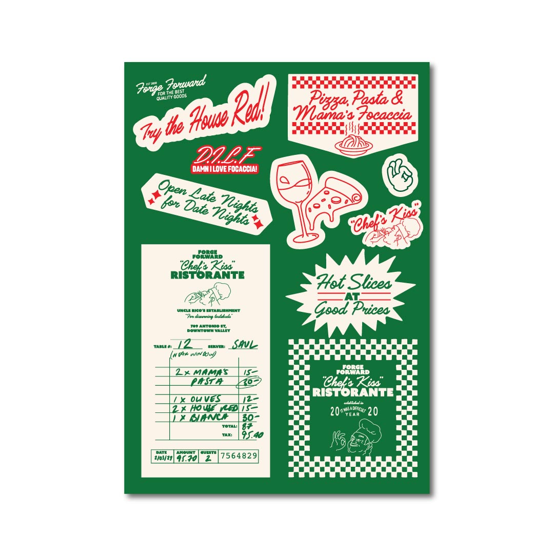 Forge Forward: "Ristorante" Fake Ad Art Print