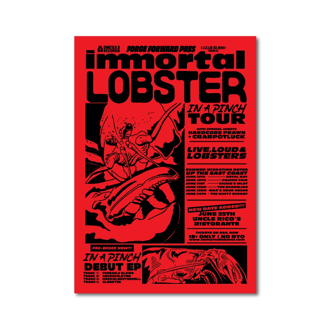 Forge Forward: "Immortal Lobster" Fake Band Art Print