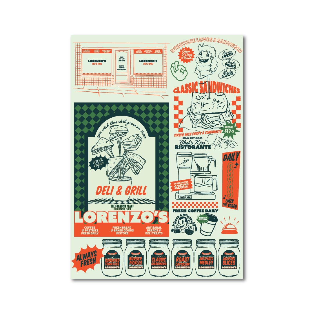 Forge Forward: "Lorenzo's" Fake Ad Art Print