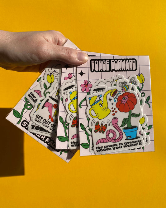 Nature Friends | 4 Large Matte Vinyl Stickers