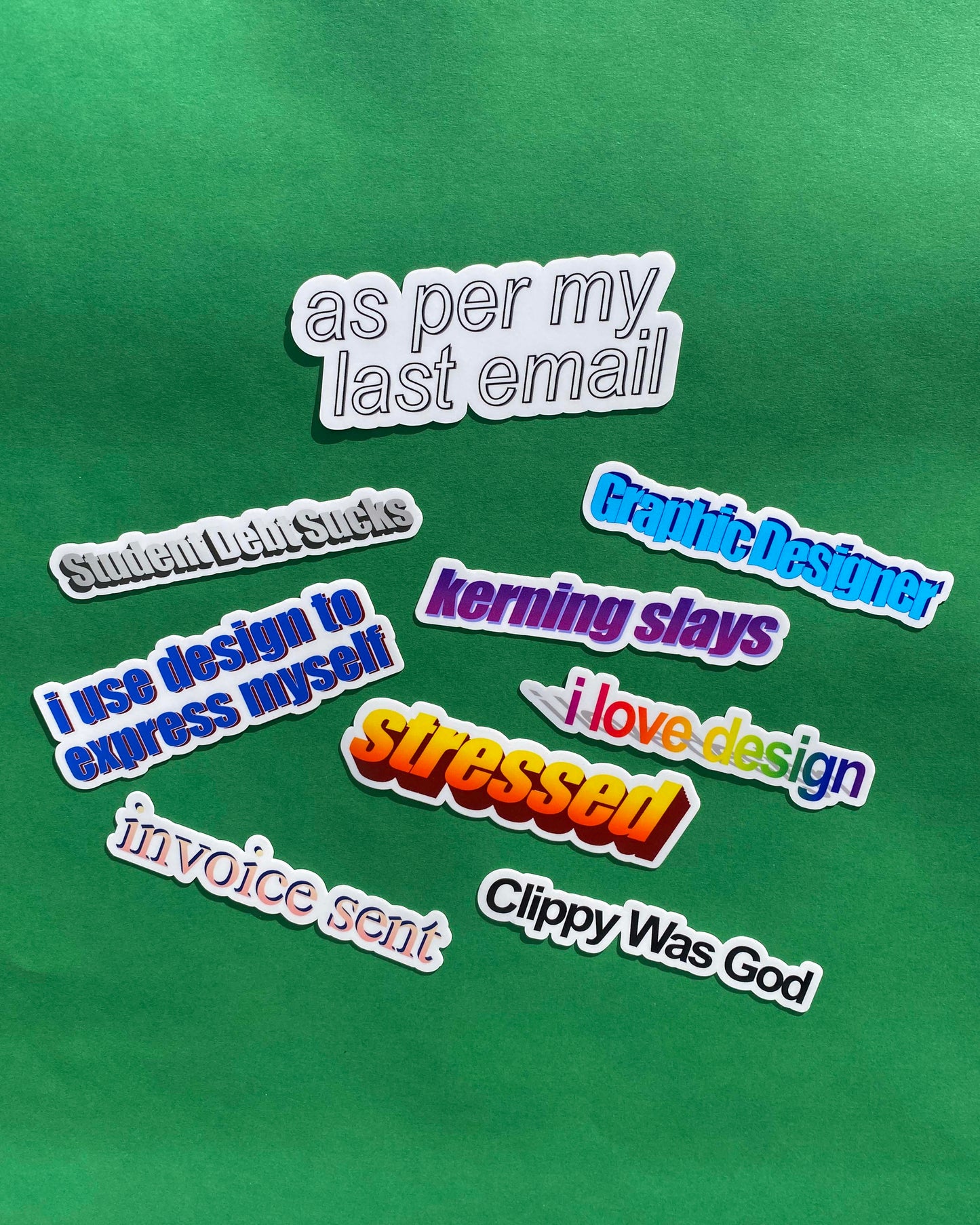 Nostalgic WordArt Sticker Pack | 90s Microsoft Office-Inspired Graphic Design Stickers