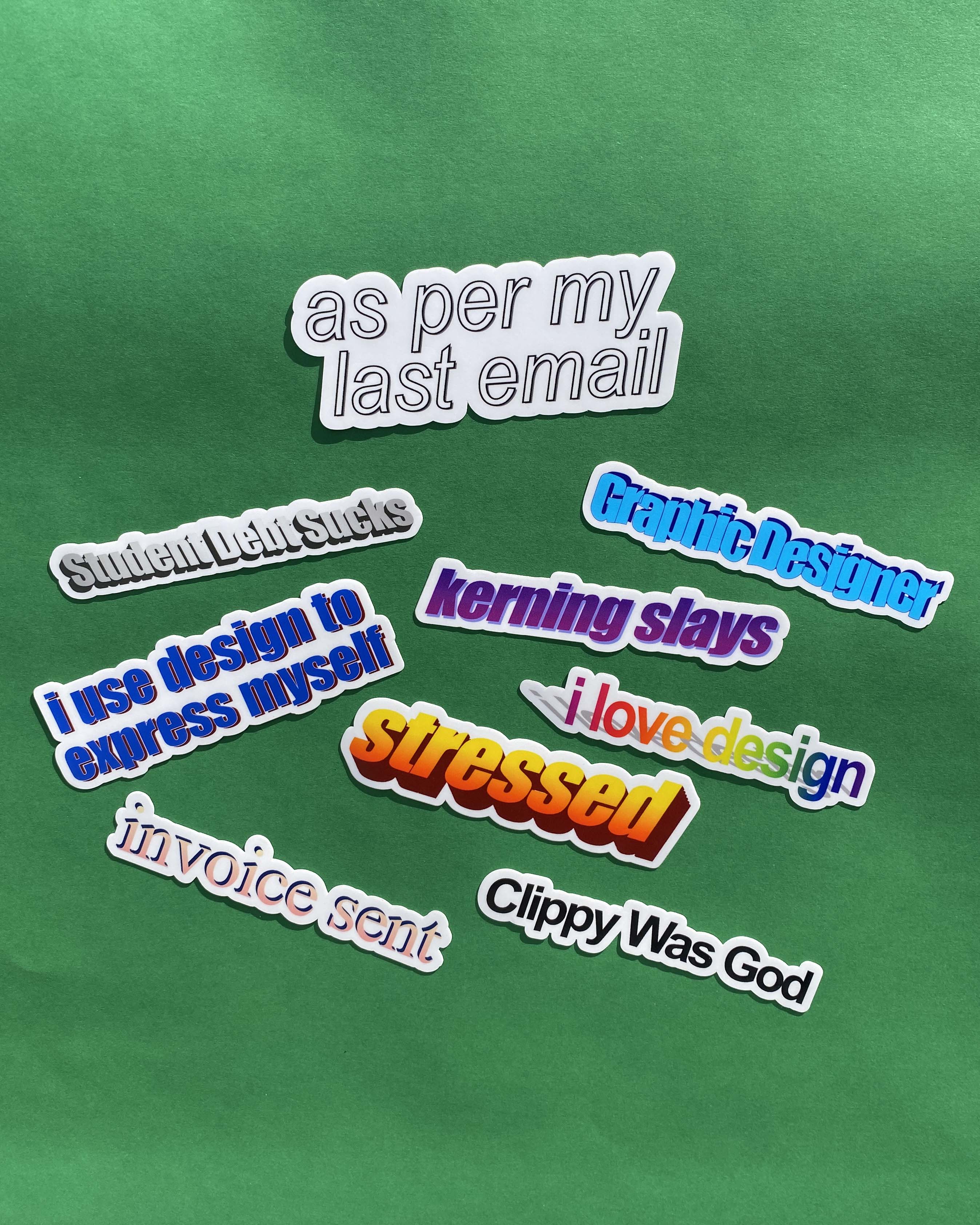 Nostalgic WordArt Sticker Pack | 90s Microsoft Office-Inspired Graphic Design Stickers