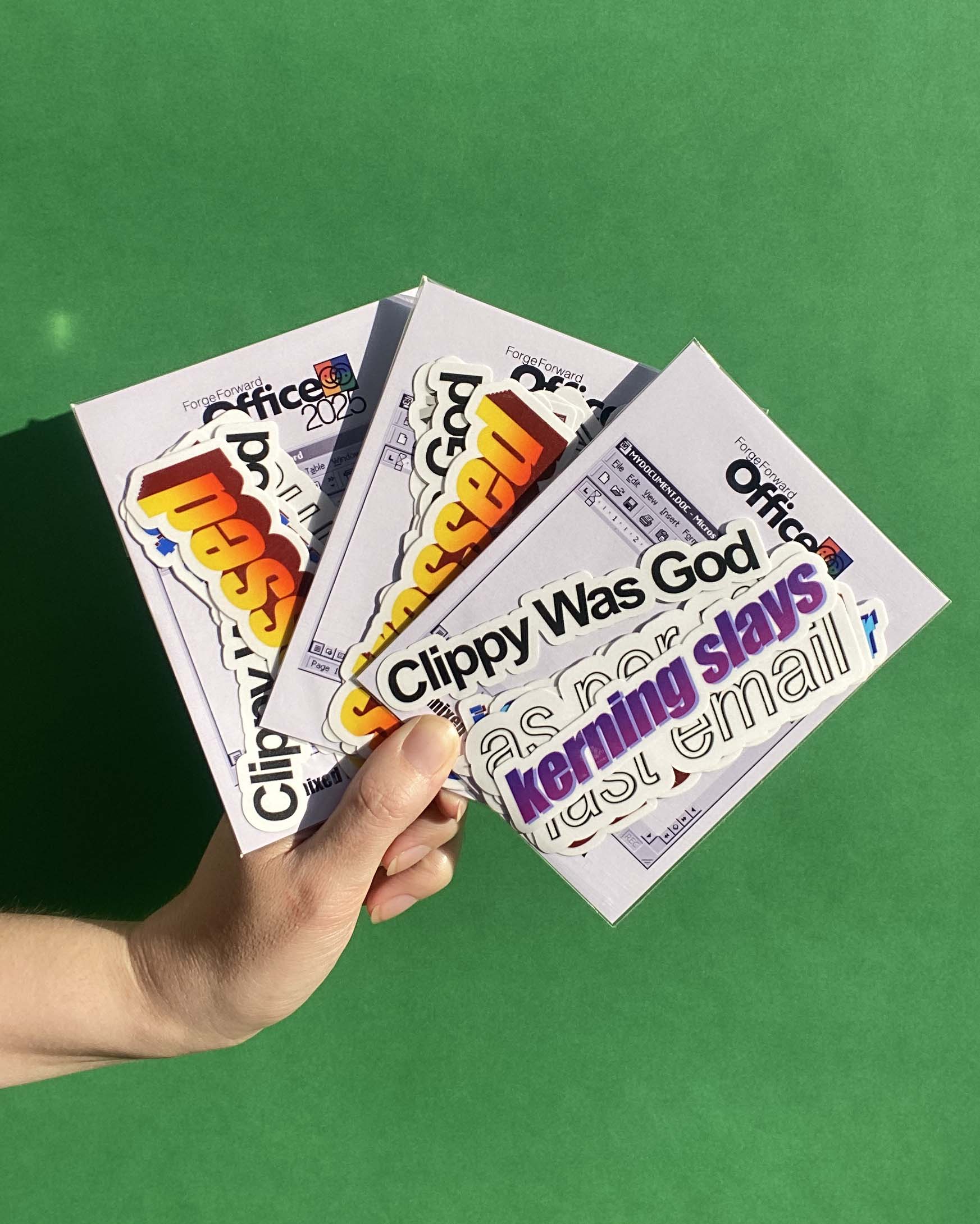 Nostalgic WordArt Sticker Pack | 90s Microsoft Office-Inspired Graphic Design Stickers