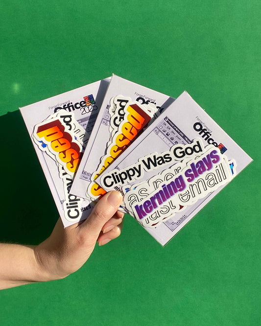 Nostalgic WordArt Sticker Pack | 90s Microsoft Office-Inspired Graphic Design Stickers