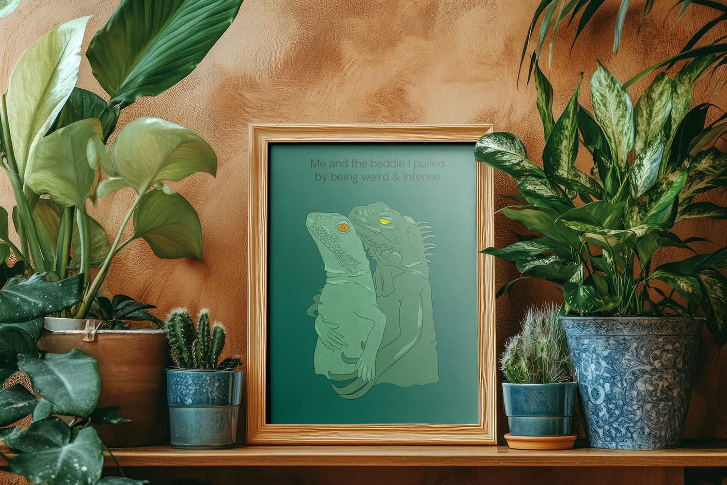 Forge Forward: "Me and the Baddie I Pulled by Being Weird and Intense" Meme Based Art Print
