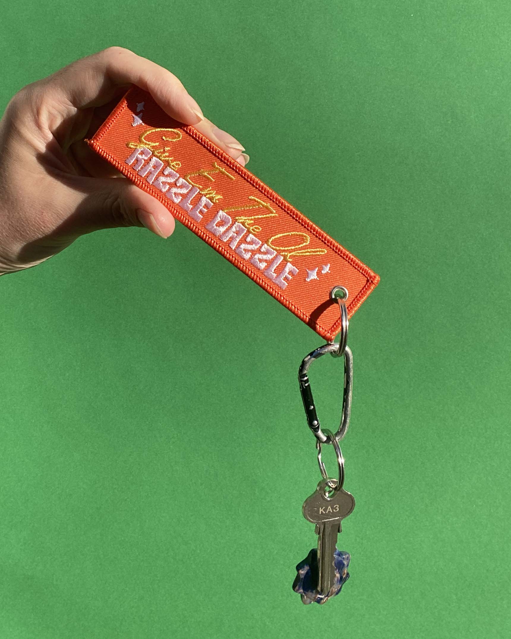 Give Em The Ol Razzle Dazzle | Embroidered Keyring