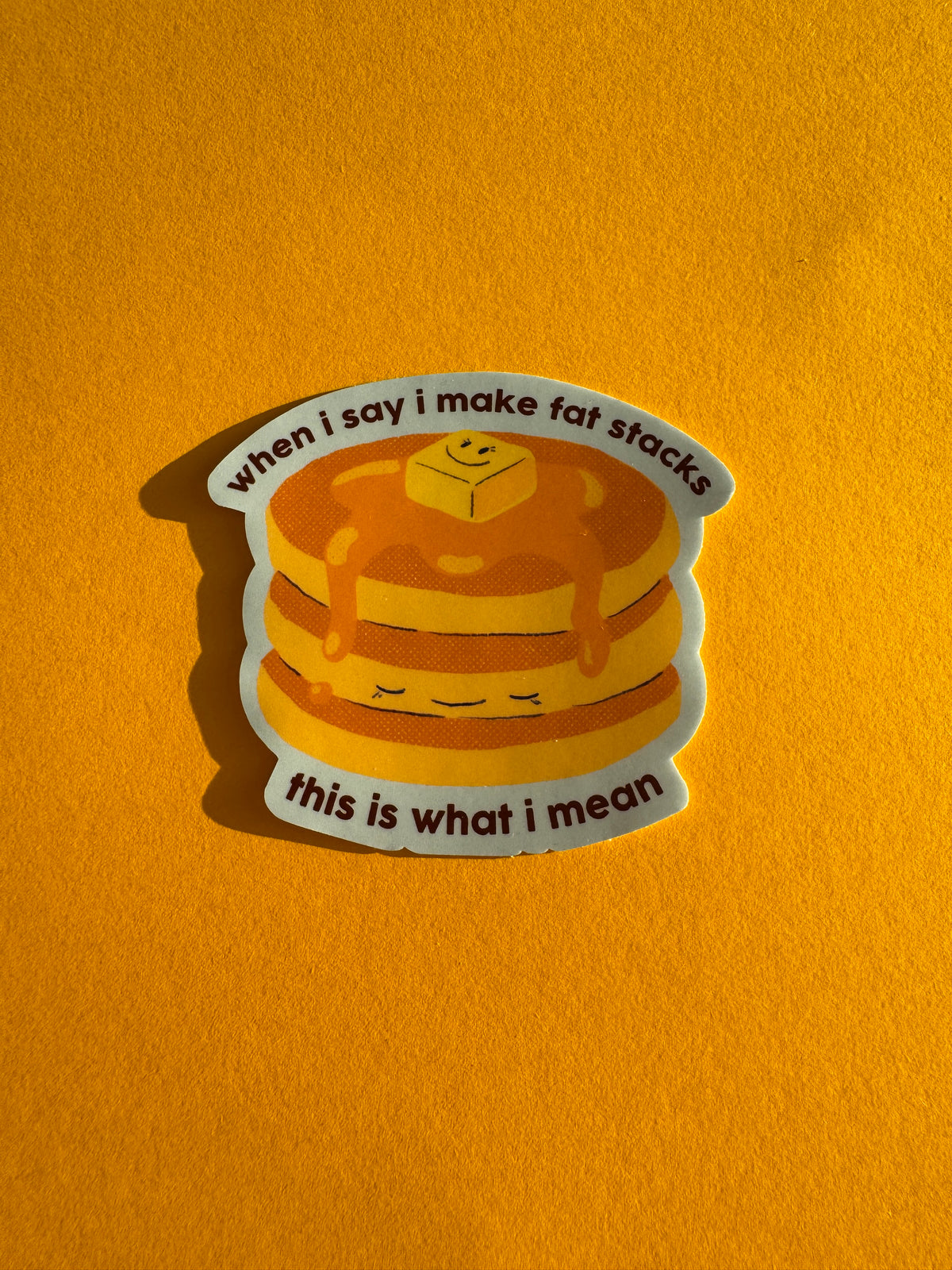 Fat Stacks | Pancake Stack Matte Vinyl Die Cut Sticker