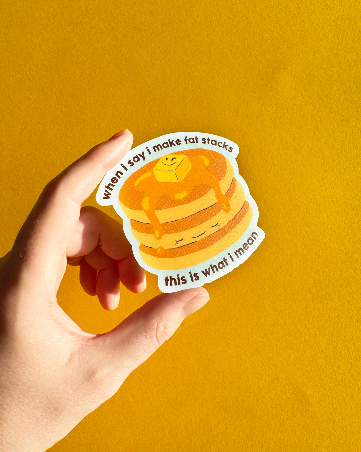 Fat Stacks | Pancake Stack Matte Vinyl Die Cut Sticker