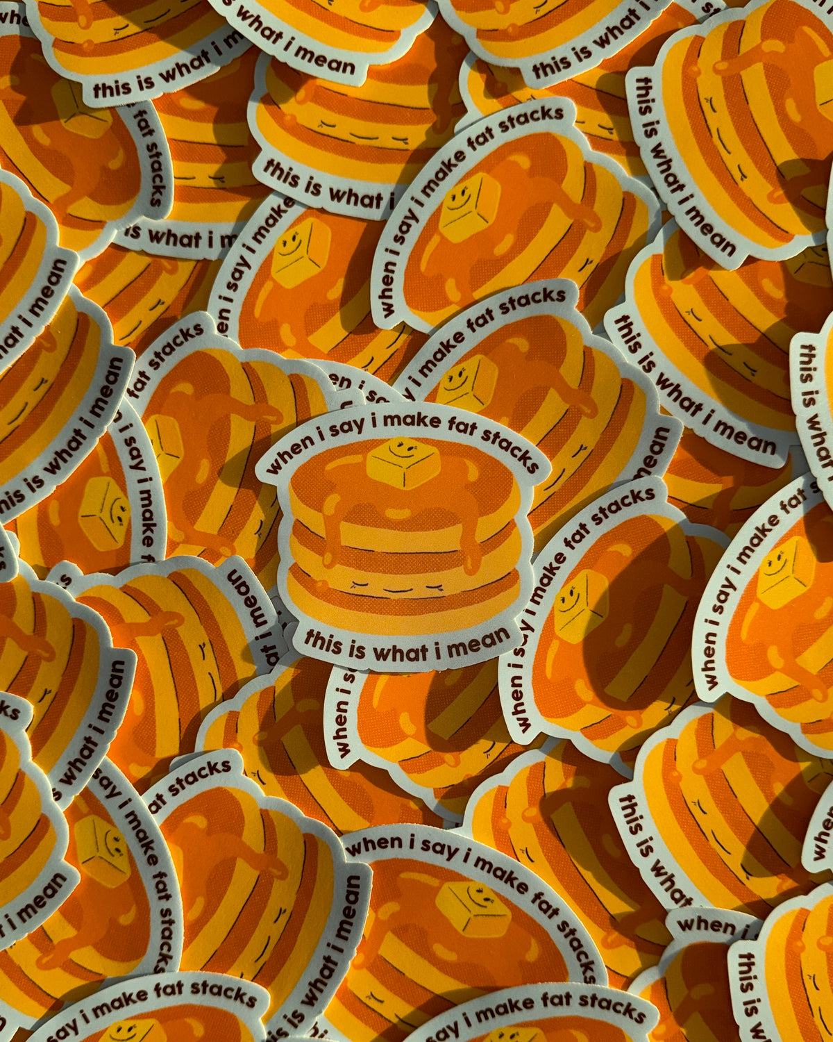 Fat Stacks | Pancake Stack Matte Vinyl Die Cut Sticker