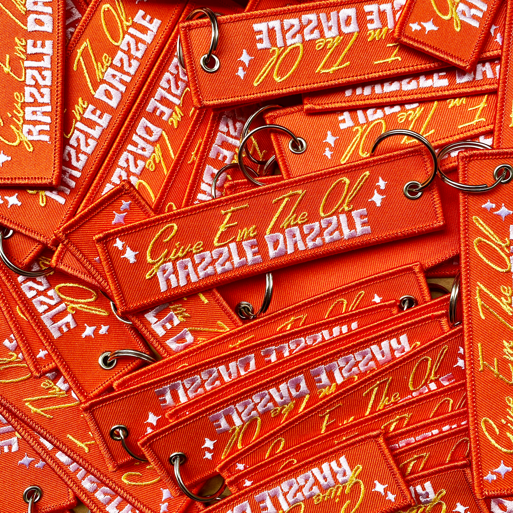 Give Em The Ol Razzle Dazzle | Embroidered Keyring