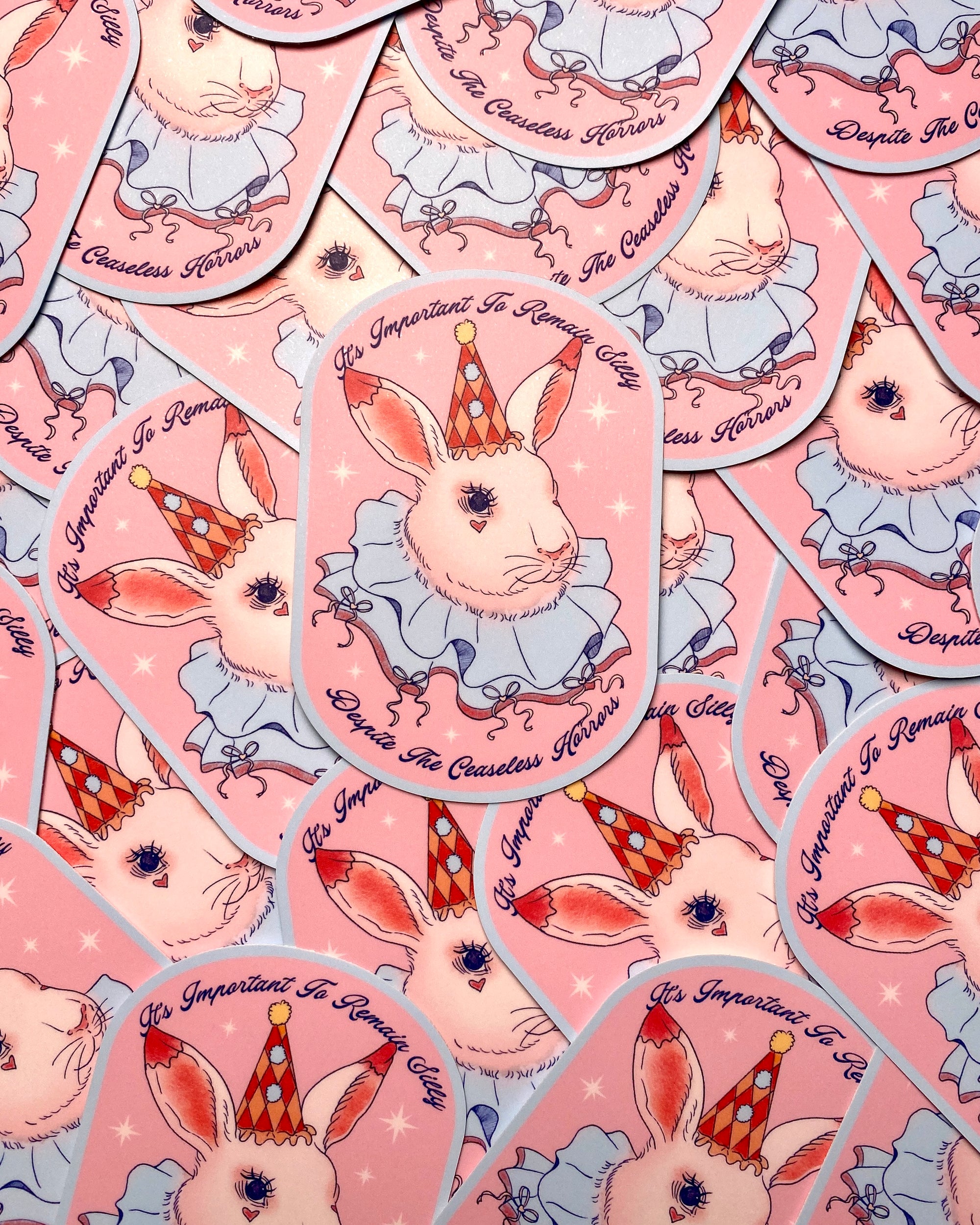 Remain Silly | Bunnie Affirmation Matte Vinyl Die Cut Sticker