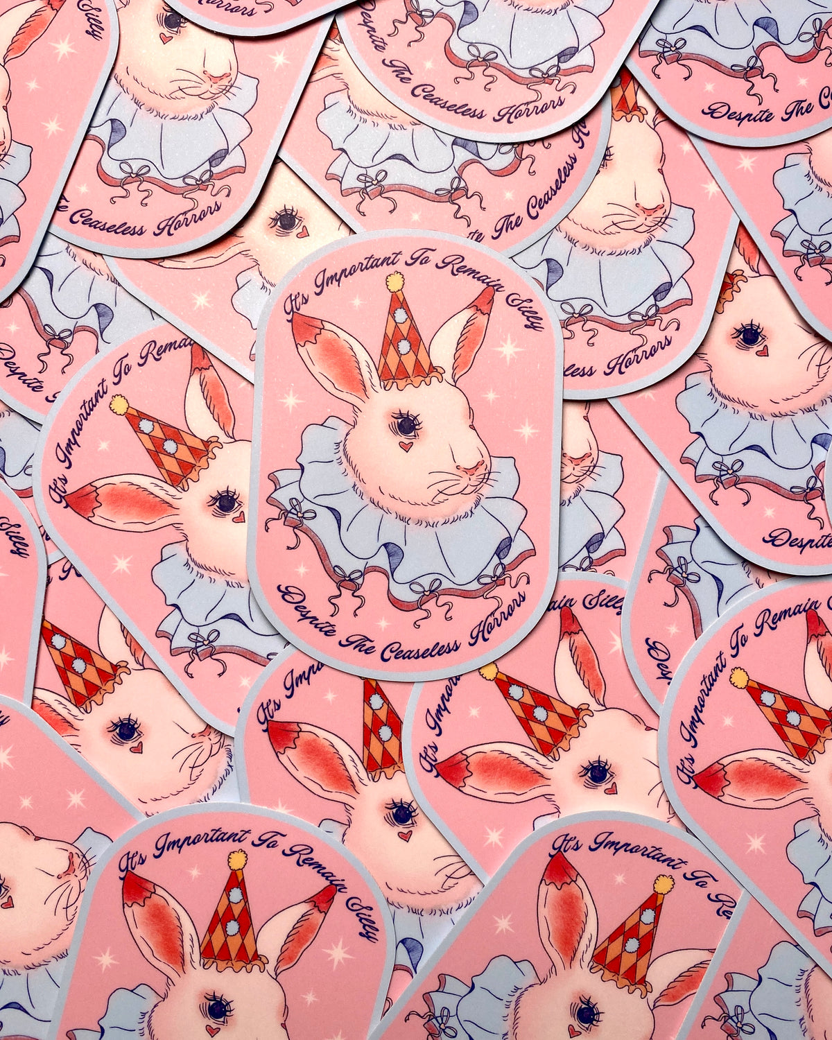 Remain Silly | Bunnie Affirmation Matte Vinyl Die Cut Sticker