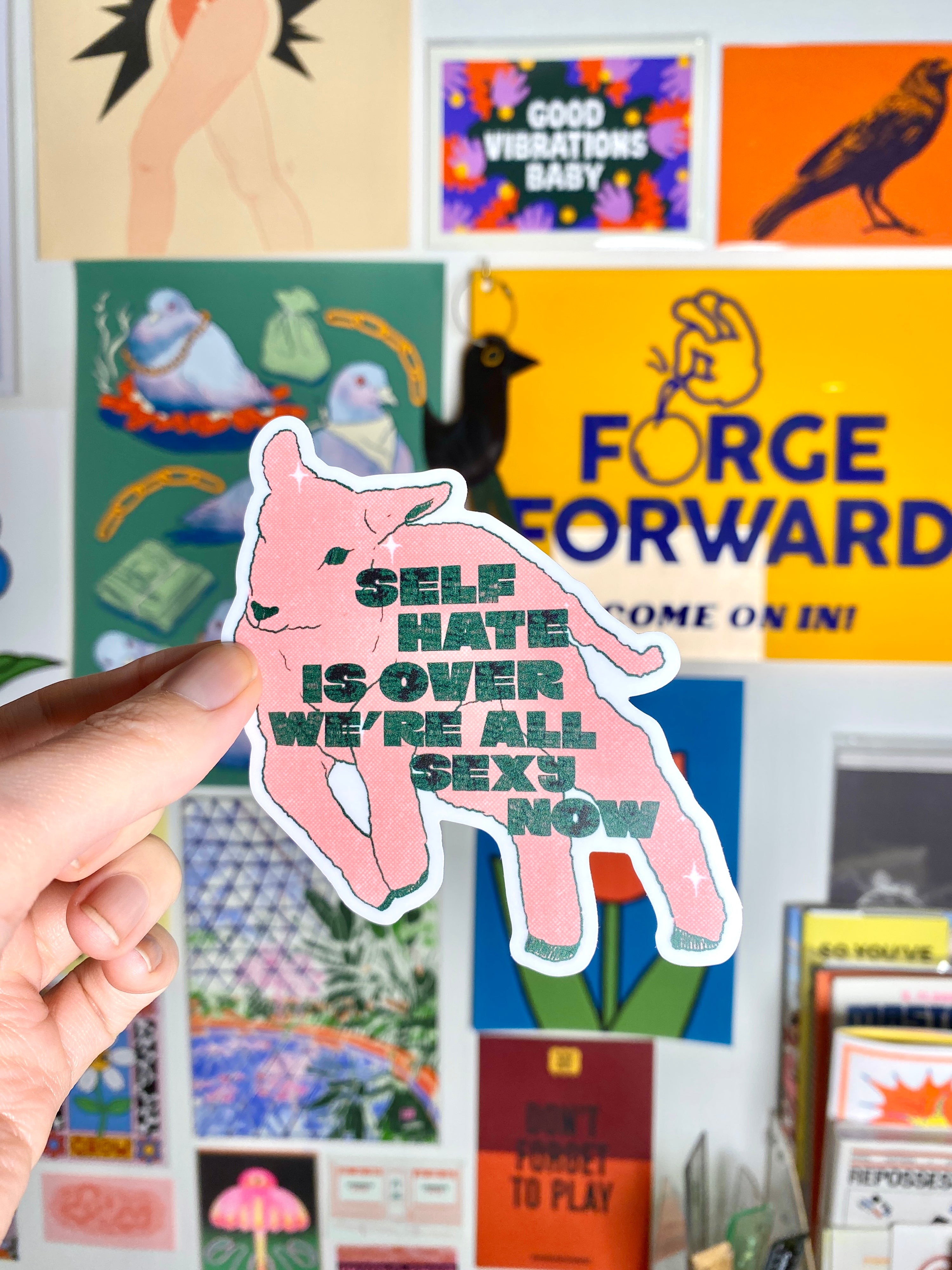 We're All Sexy Now | Jumping Lamb Matte Vinyl Die Cut Sticker