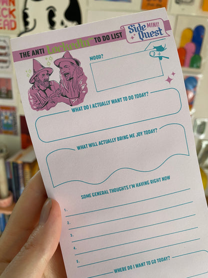 Side Quest MINI - The Tiny Anti To Do List DL Rip Pad